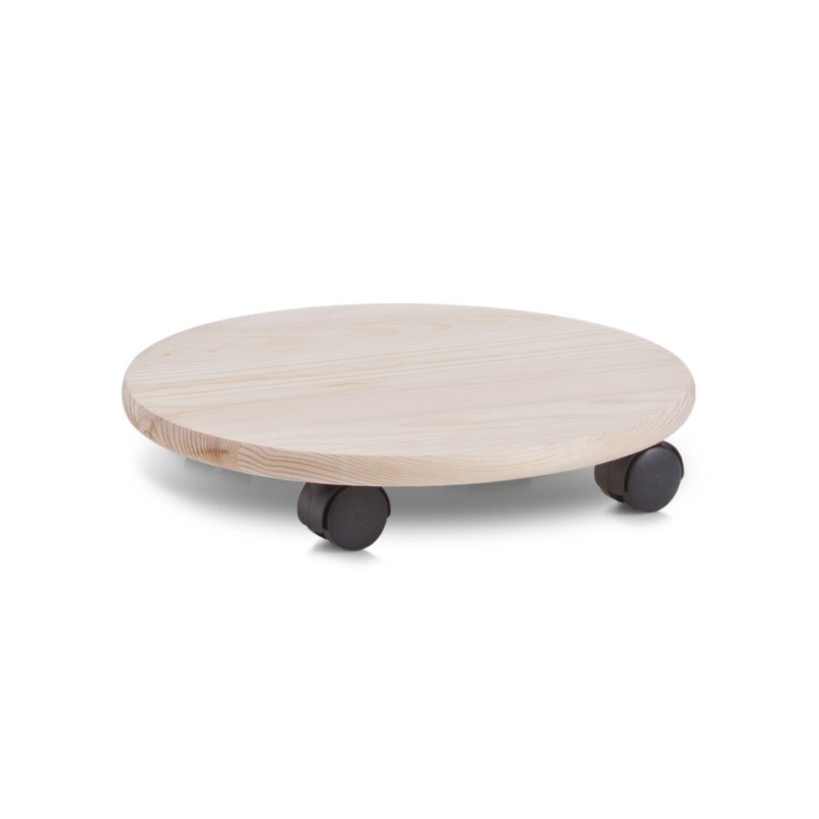 Pflanzenroller, rund, Kiefer/Kunststoff