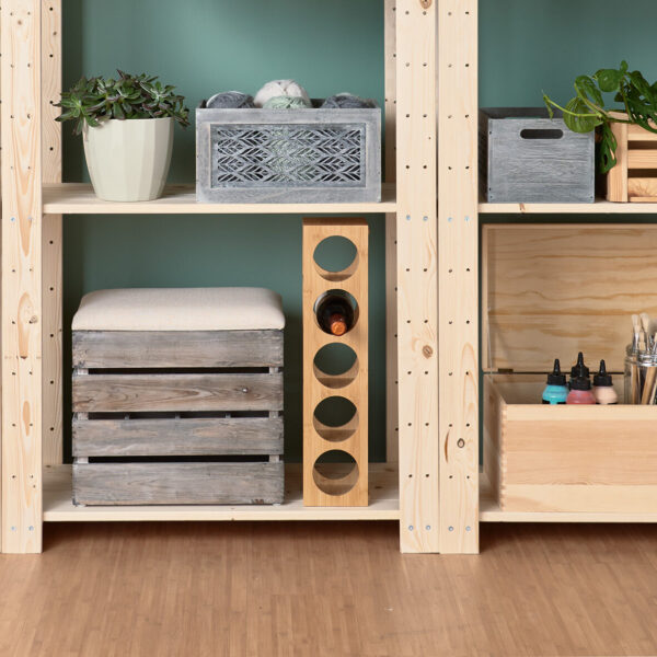 Weinregal für 5 Flaschen, Bambus – Lifestyle 1