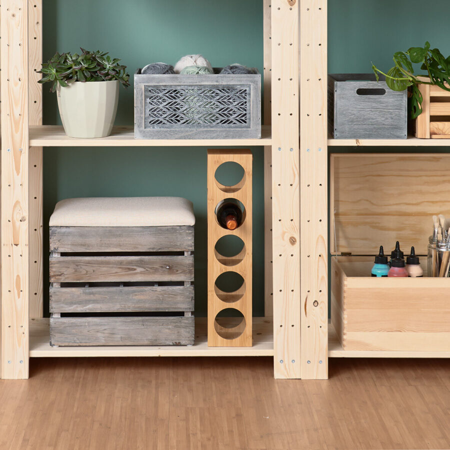 Weinregal für 5 Flaschen, Bambus – Lifestyle 1