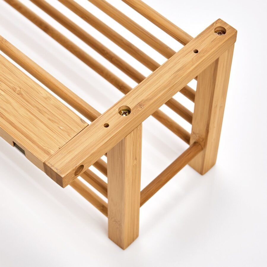 Wandgarderobe, Bambus/Aluminium – Ansicht 3