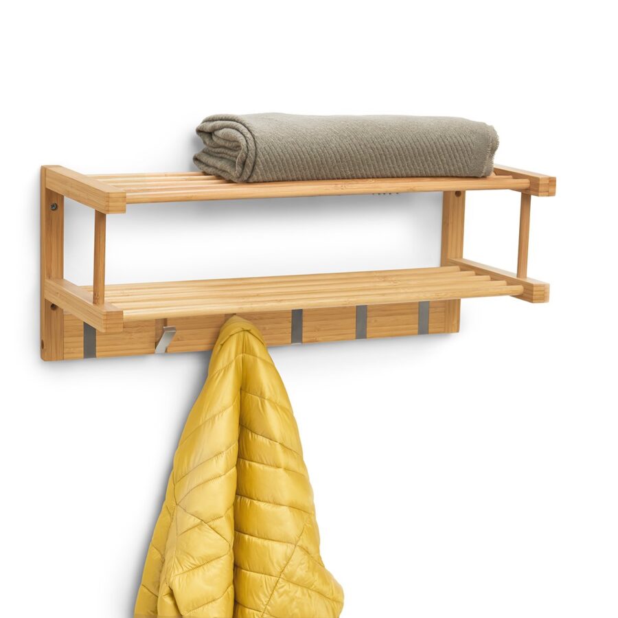 Wandgarderobe, Bambus/Aluminium – Ansicht 2