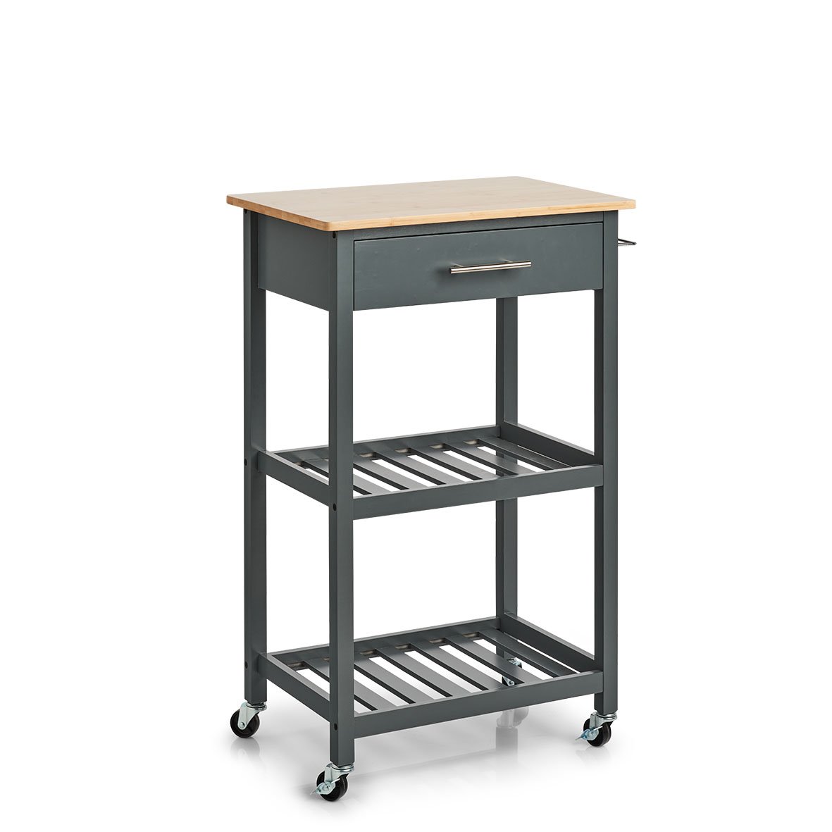 Küchenrollwagen, MDF/Bambus, anthrazit