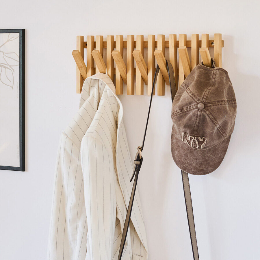 Wandgarderobe, Bambus – Lifestyle 1