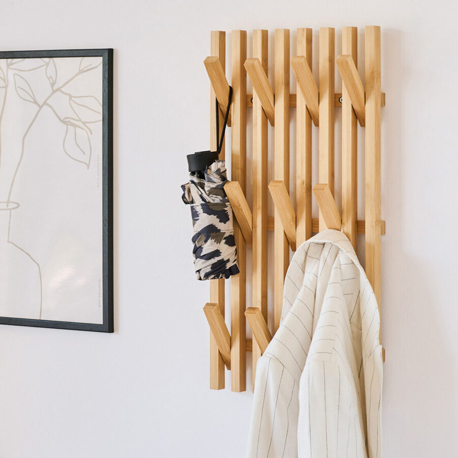 Wandgarderobe, Bambus – Lifestyle 1
