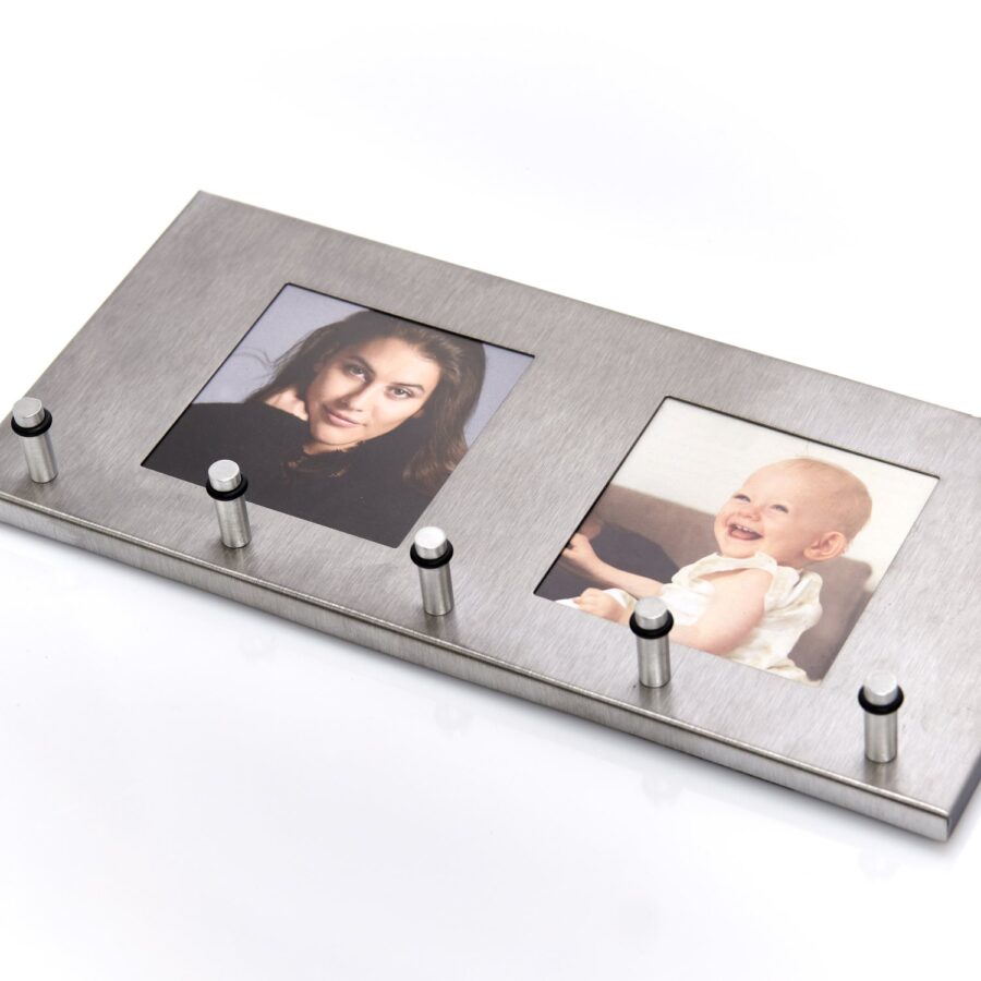 Schlüsselboard m. Fotorahmen, Edelstahl – Ansicht 3