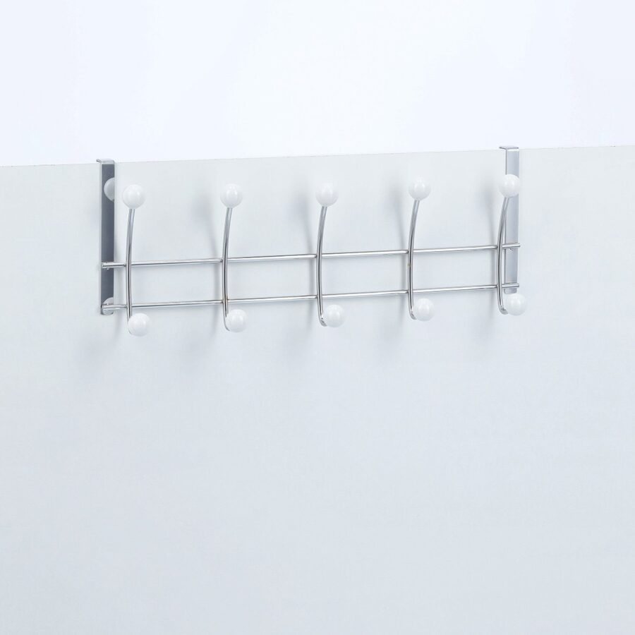 Türhängeleiste, 5-er, Metall verchromt