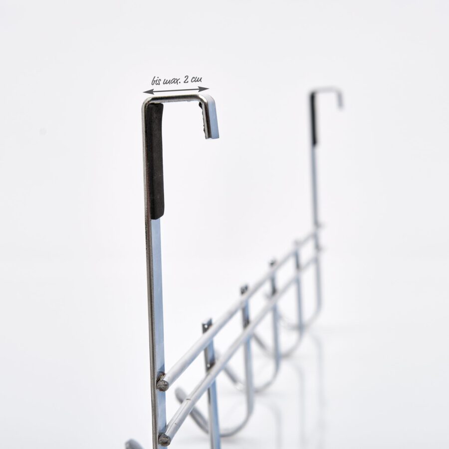 Türhängeleiste, 6-er, Metall verchromt – Ansicht 2