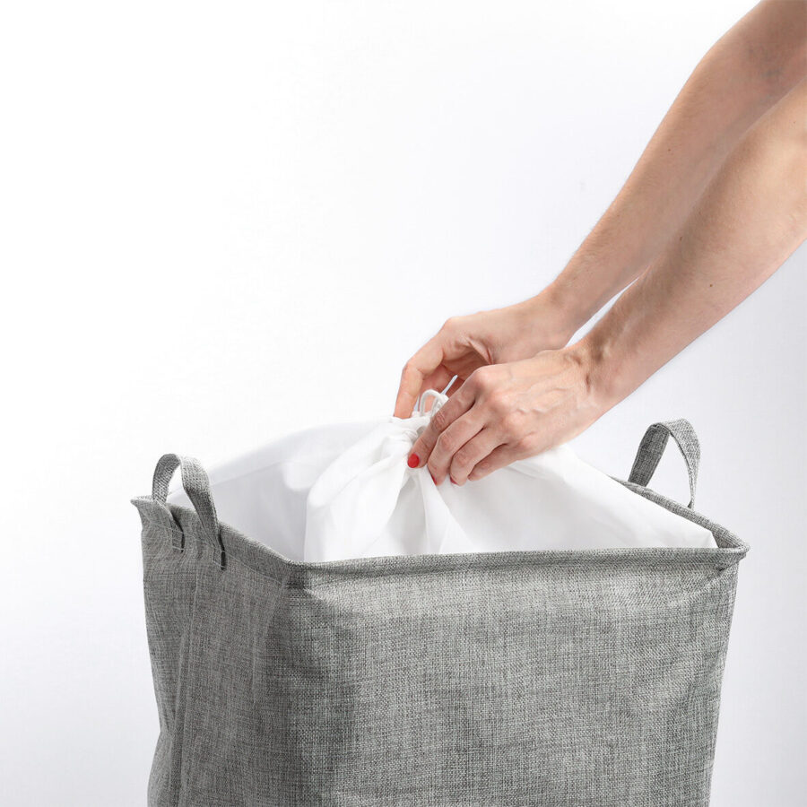 Wäschesammler, Polyester, grau – Ansicht 2