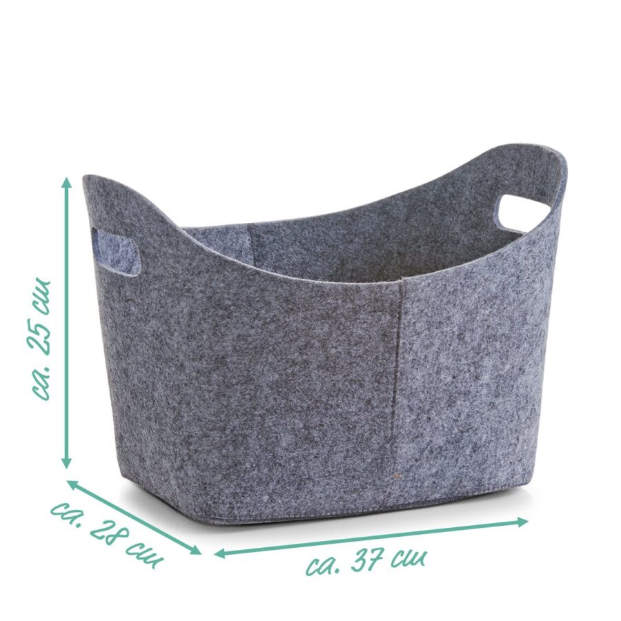 Aufbewahrungskorb, Filz, grau – Ansicht 2