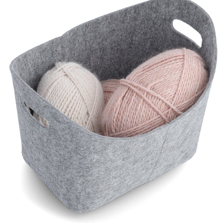 Aufbewahrungskorb, Filz, grau – Ansicht 3