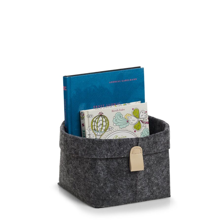 Aufbewahrungskorb, Filz, anthrazit – Ansicht 2