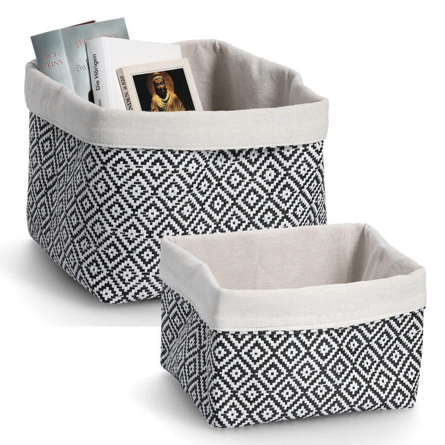 Aufbewahrungskorb "Mosaik", Baumwolle/Papier – Ansicht 4