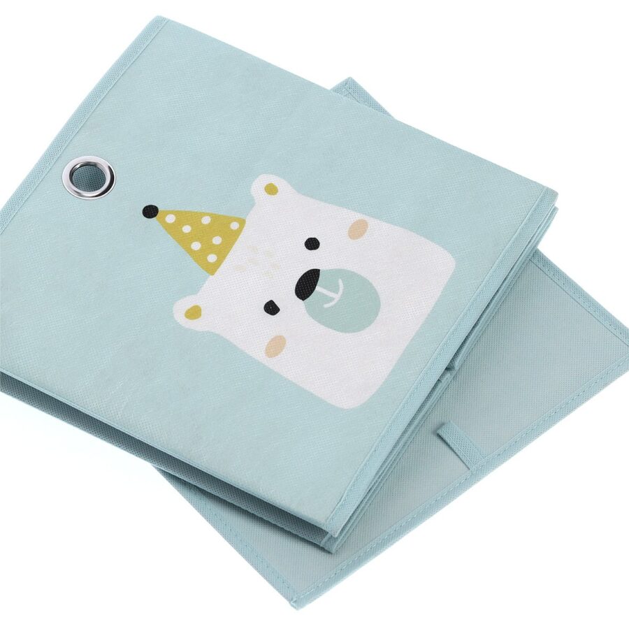 Aufbewahrungsbox "Icebear", Vlies, mint – Ansicht 3