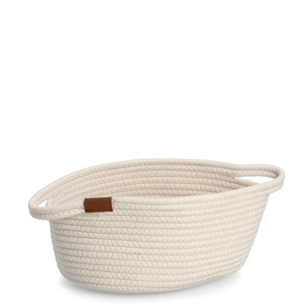 Aufbewahrungskorb, Baumwolle/Polyester, weiß