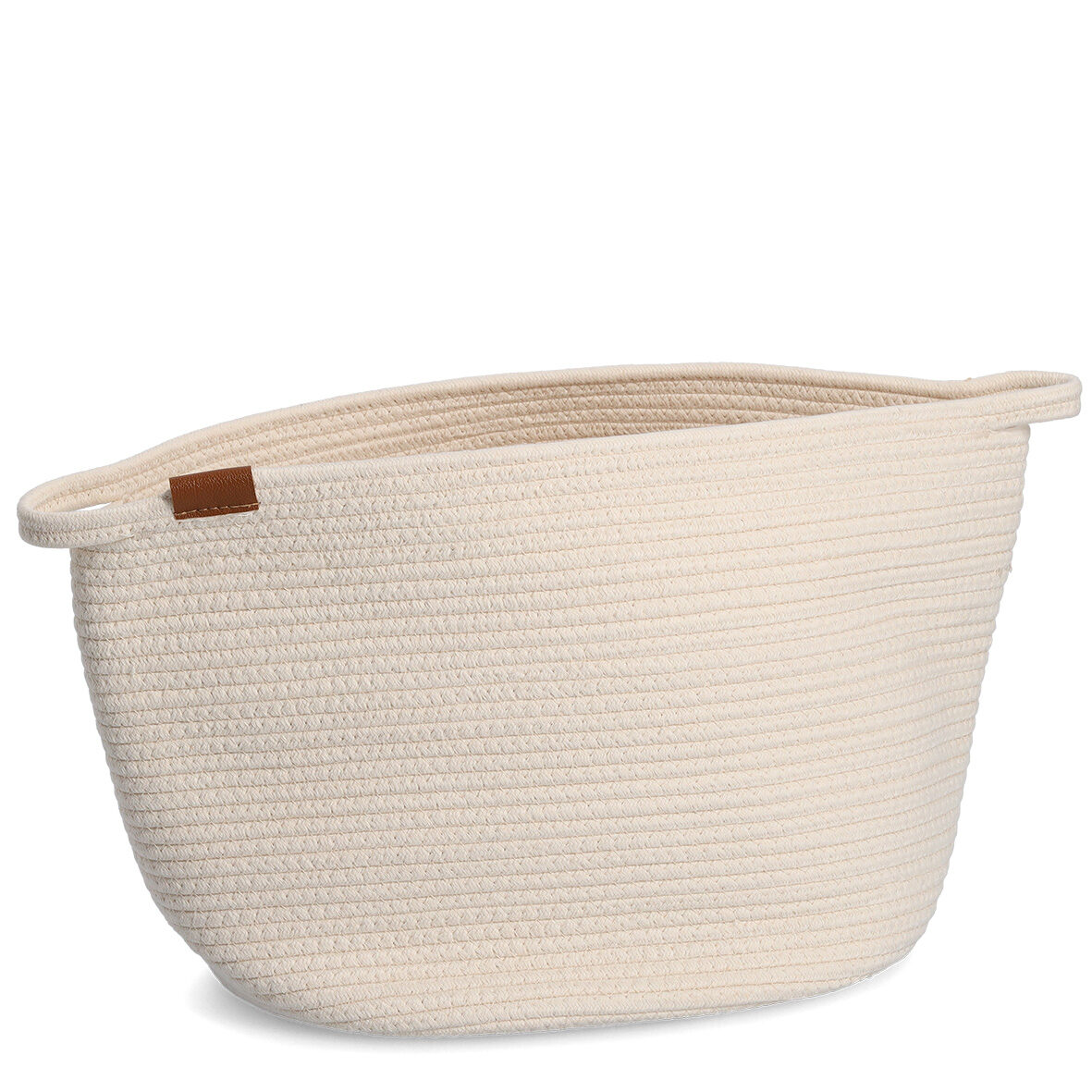 Aufbewahrungskorb, Baumwolle/Polyester, weiß