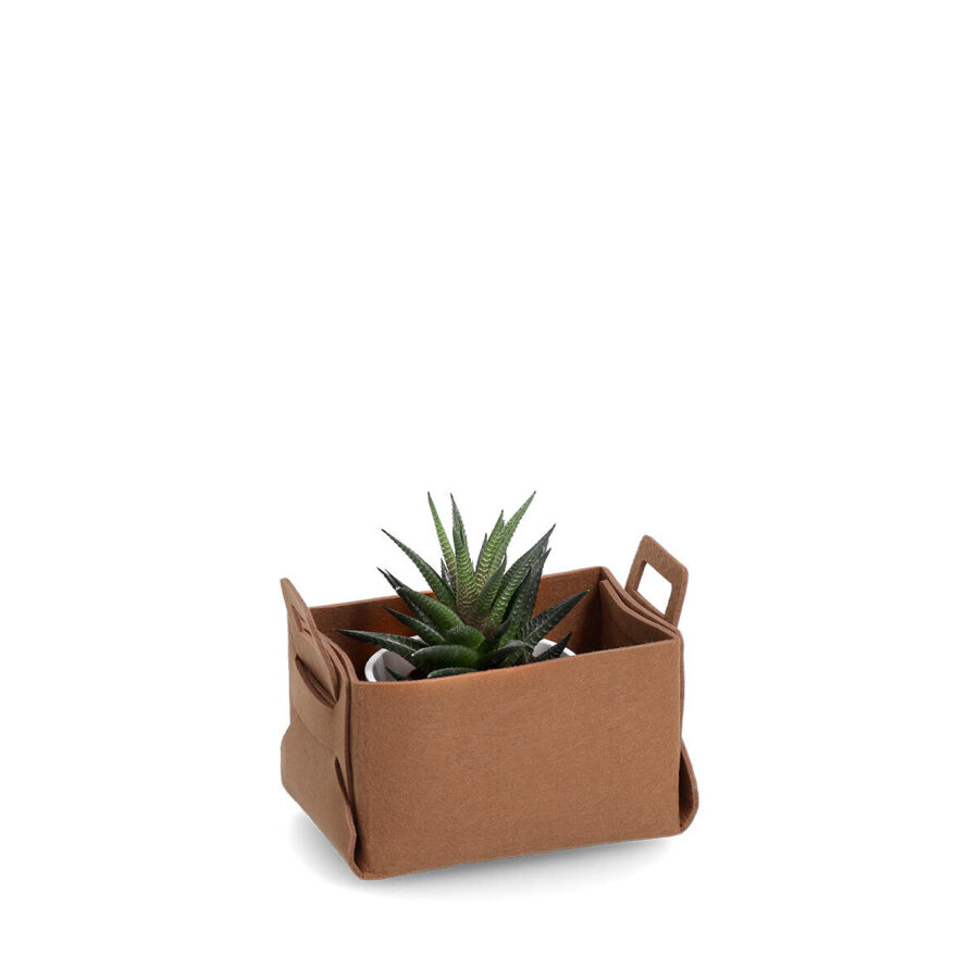 Aufbewahrungskorb, Filz, cognac – Ansicht 6