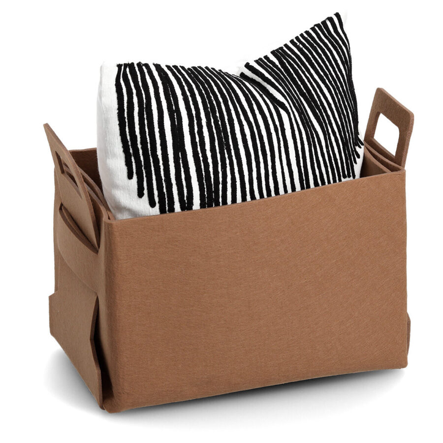 Aufbewahrungskorb, Filz, cognac – Ansicht 6