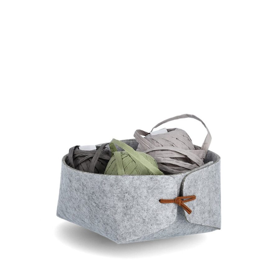 Aufbewahrungskorb, Filz, hellgrau – Ansicht 2
