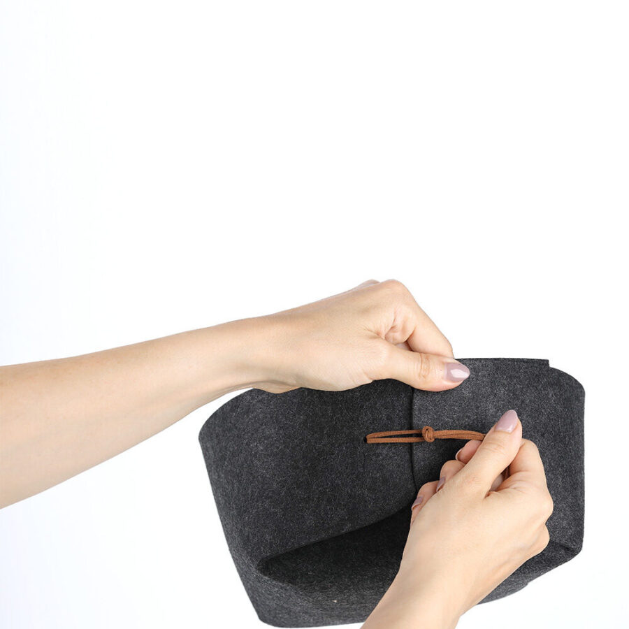 Aufbewahrungskorb, Filz, anthrazit – Ansicht 4