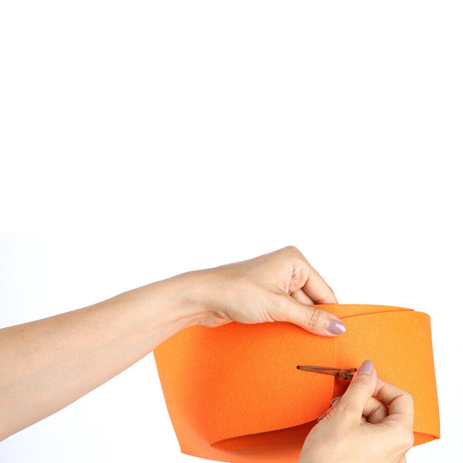 Aufbewahrungskorb, Filz, orange – Ansicht 2