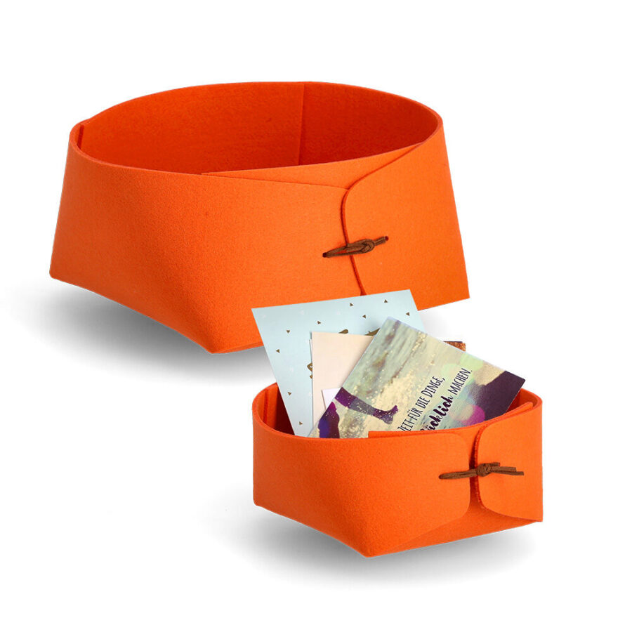 Aufbewahrungskorb, Filz, orange – Ansicht 6