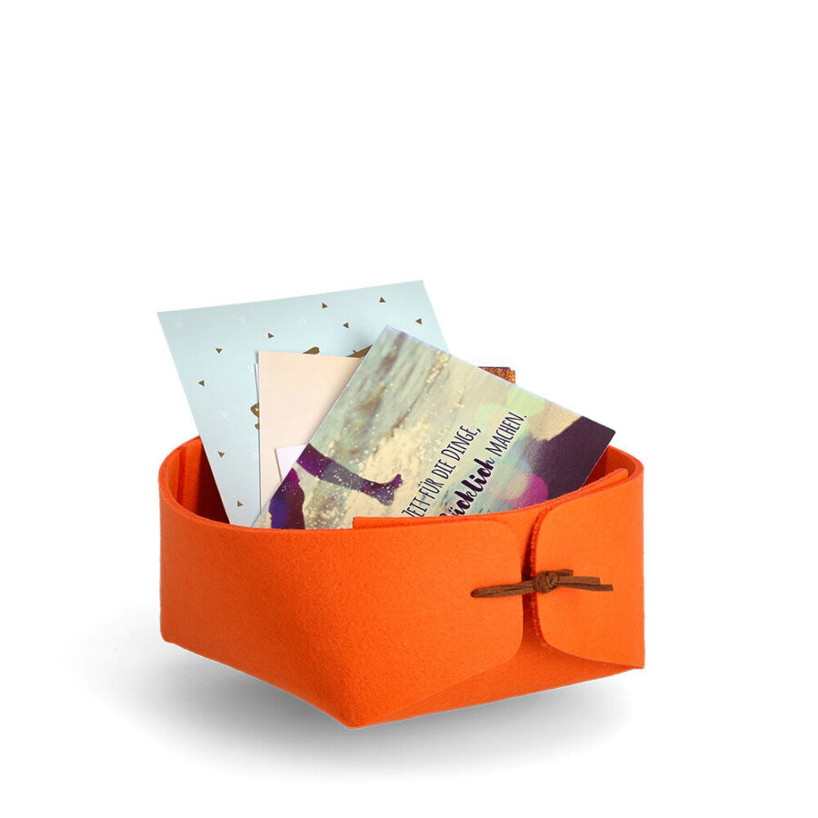 Aufbewahrungskorb, Filz, orange – Ansicht 7