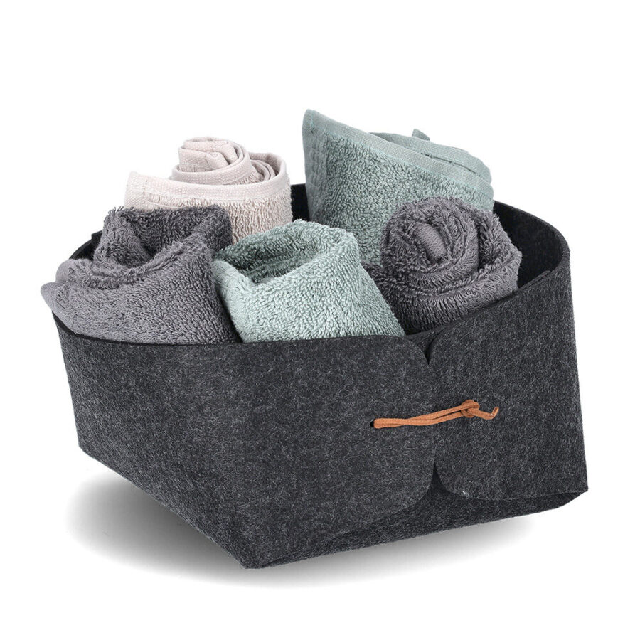Aufbewahrungskorb, Filz, anthrazit – Ansicht 5