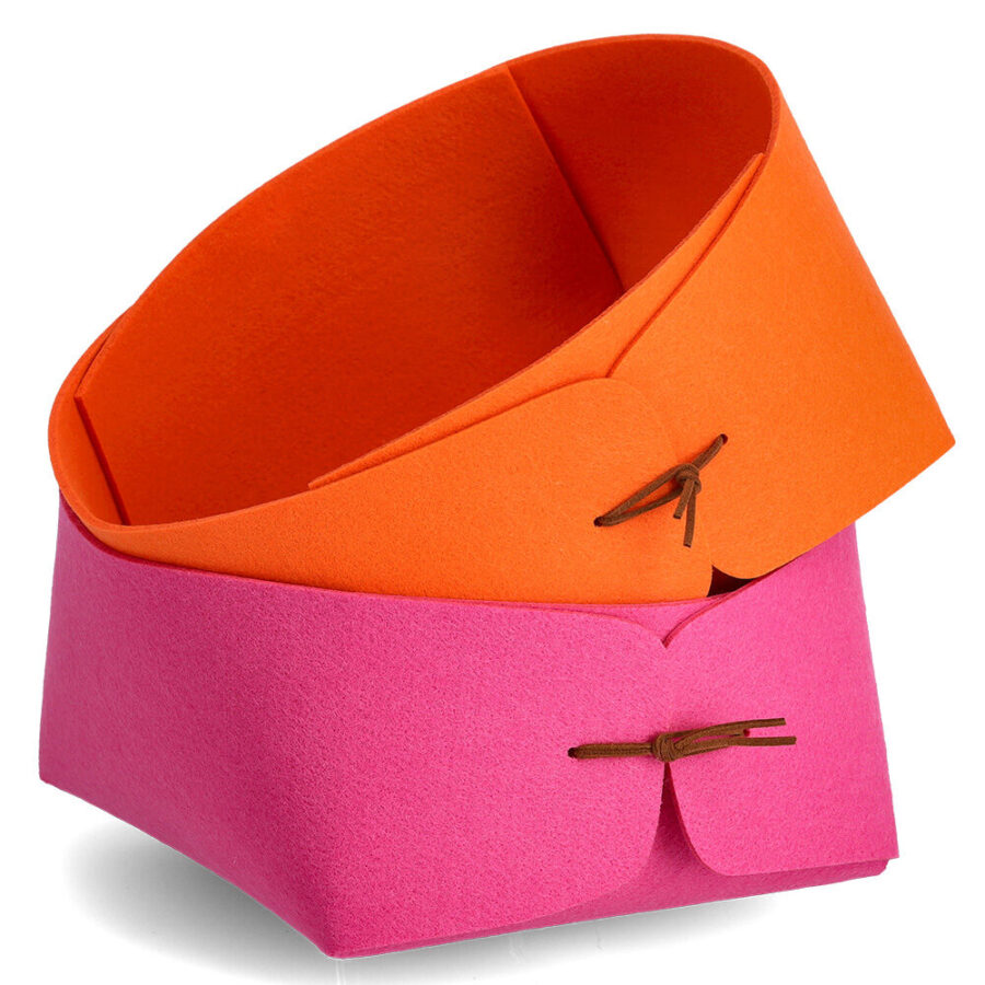 Aufbewahrungskorb, Filz, orange – Ansicht 2