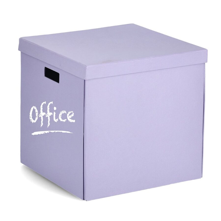 Aufbewahrungsbox, recycelt. Karton, flieder – Ansicht 4