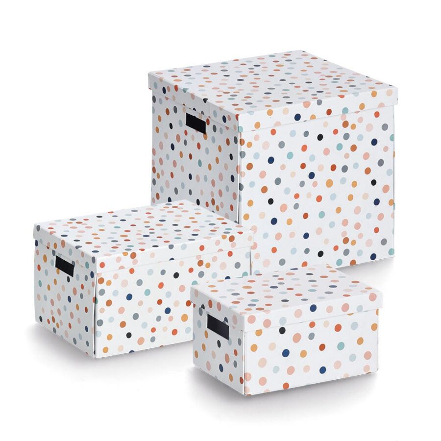 Aufbewahrungsbox "Dots", recycelter Karton – Ansicht 3