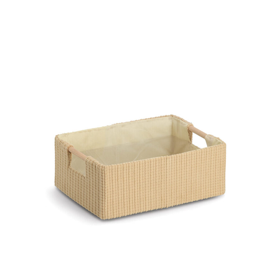 Aufbewahrungskorb, Baumwolle/Polyester/Holz,