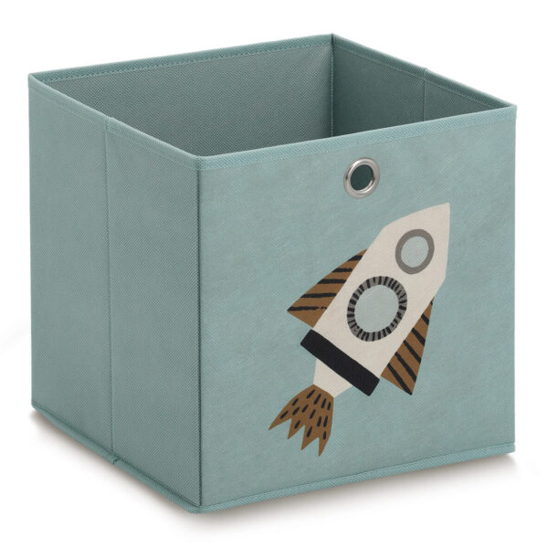 Aufbewahrungsbox "Rocket", Vlies, petrol