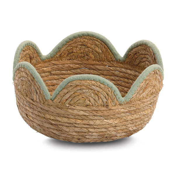 Aufbewahrungskorb, Binsengras, mint