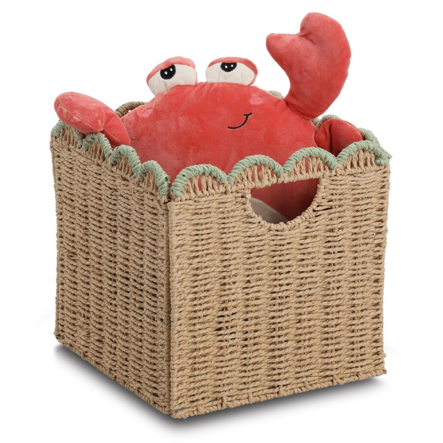 Aufbewahrungskorb, Papiergeflecht, mint, faltbar – Ansicht 3