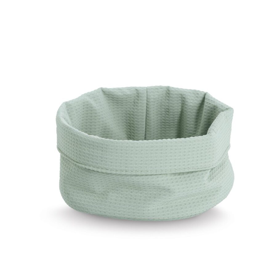 Aufbewahrungskorb, Waffelpiqué, Polyester, mint
