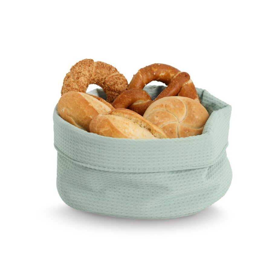 Aufbewahrungskorb, Waffelpiqué, Polyester, mint – Ansicht 2
