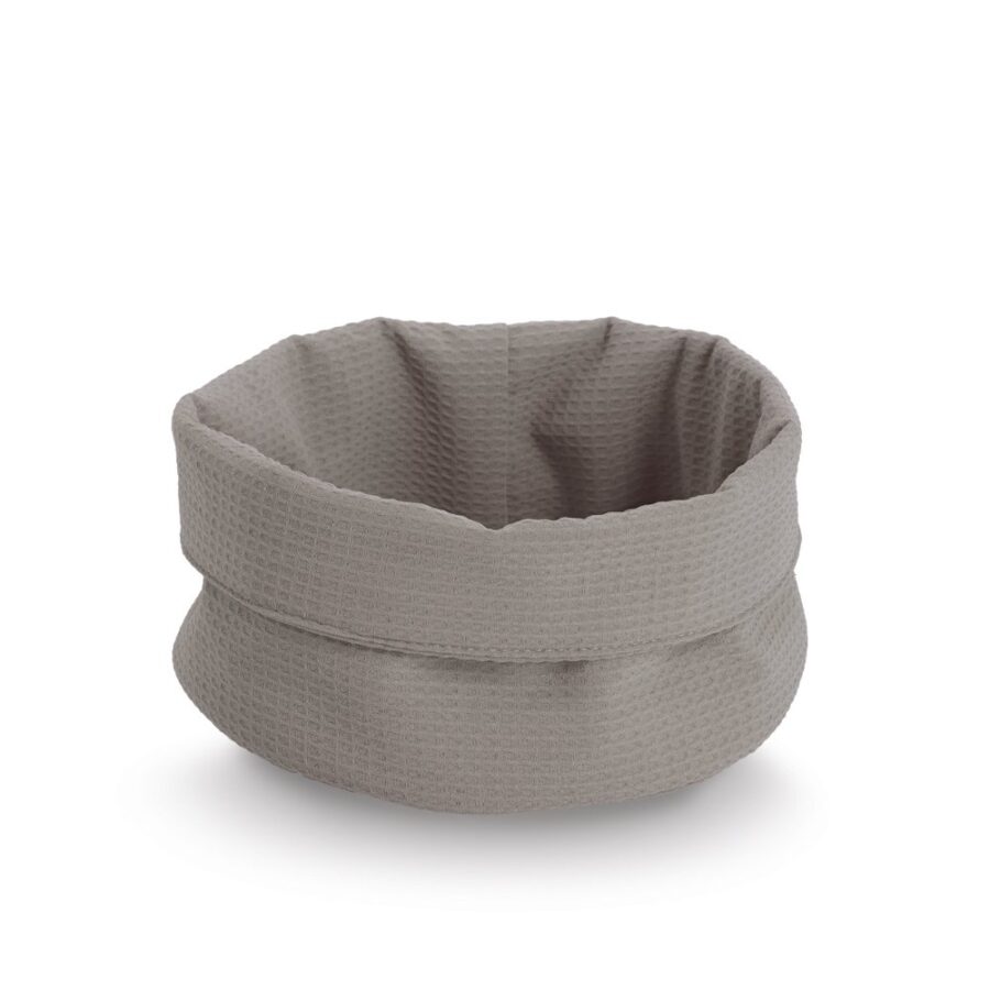 Aufbewahrungskorb, Waffelpiqué, Polyester, taupe