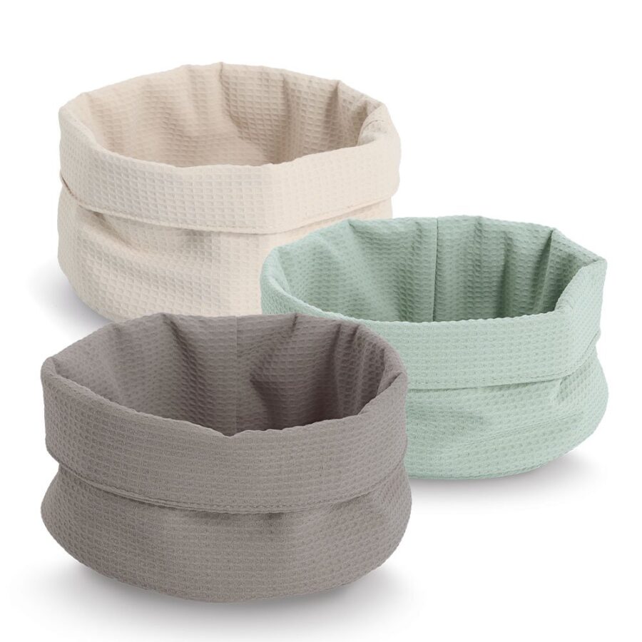 Aufbewahrungskorb, Waffelpiqué, Polyester, taupe – Ansicht 6