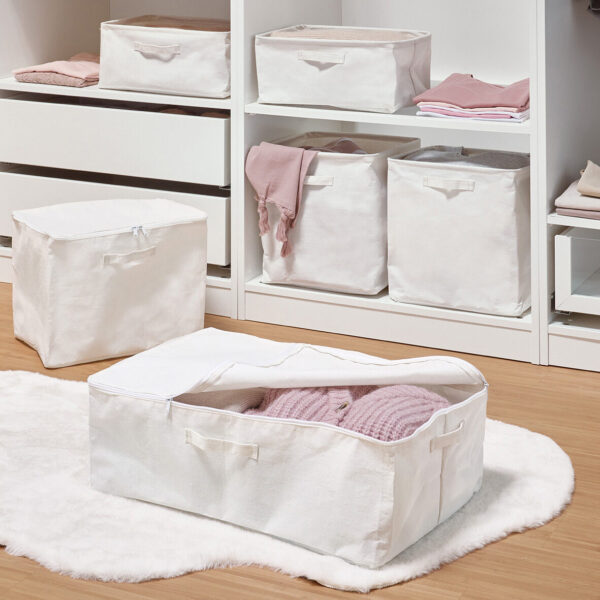Aufbewahrungsbox, Polyester/Baumwolle, creme – Lifestyle 1