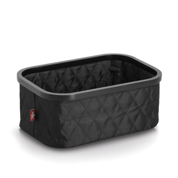 Aufbewahrungskorb, Polyester/Bambus, schwarz