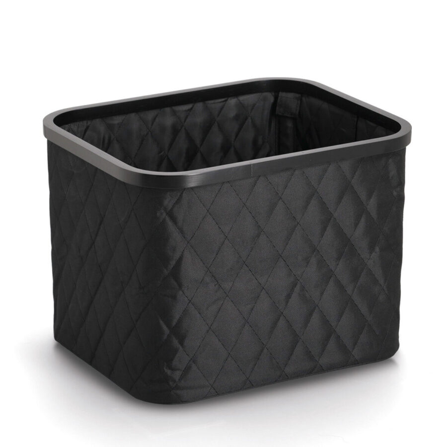 Aufbewahrungskorb, Polyester/Bambus, schwarz – Ansicht 4