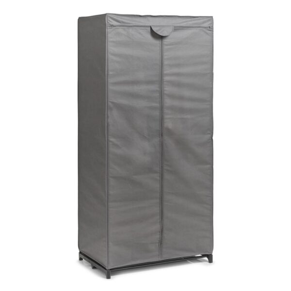 Textil-Schrank, Vlies/Metall, grau