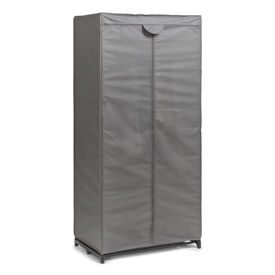 Textil-Schrank, Vlies/Metall, grau