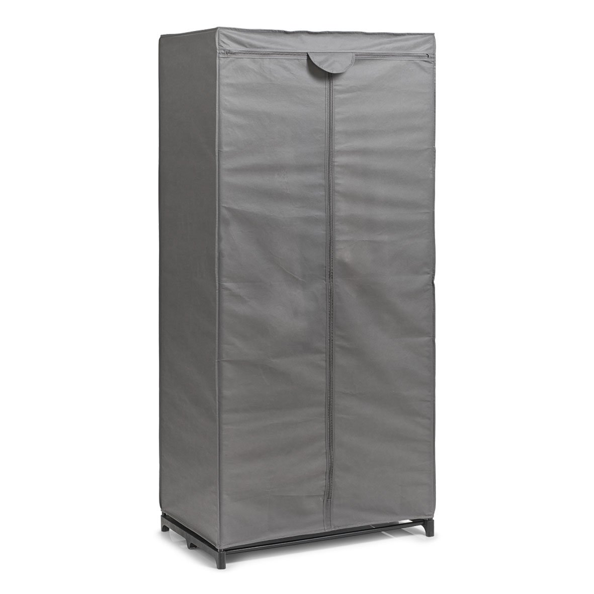 Textil-Schrank, Vlies/Metall, grau