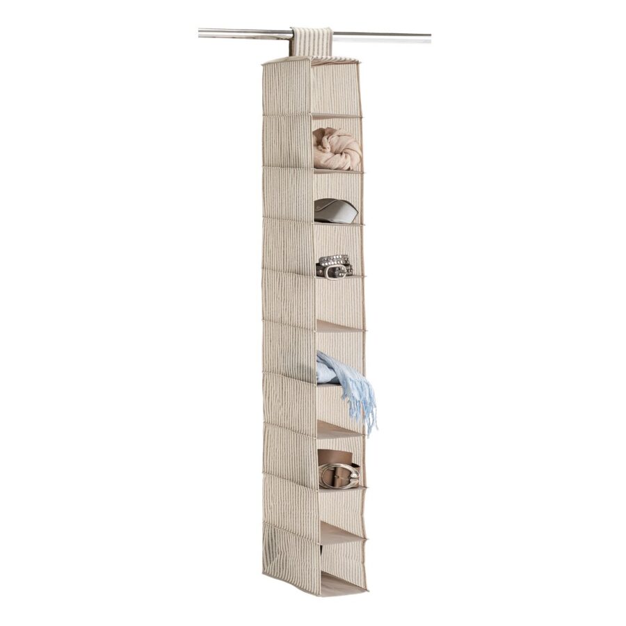 Hänge-Aufbewahrung "Stripes", 10 Fächer, Vlies, – Ansicht 2