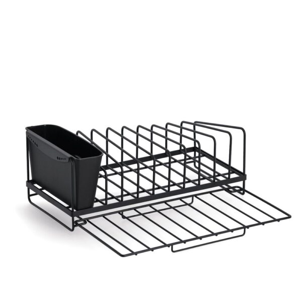 Geschirrabtropfständer, Metall/Kunststoff, schwarz