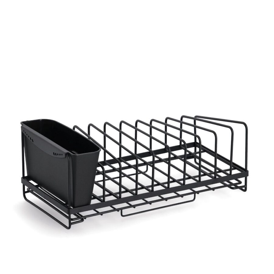 Geschirrabtropfständer, Metall/Kunststoff, schwarz – Ansicht 6