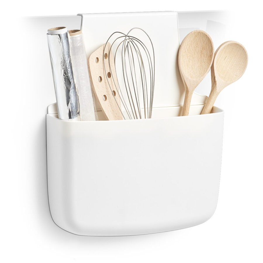 Utensilienhalter m. Hänger, Kunststoff, weiß – Ansicht 3