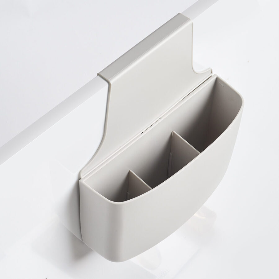 Utensilienhalter m. Hänger, Kunststoff, grau – Ansicht 2