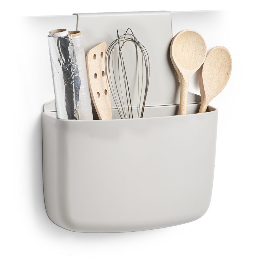 Utensilienhalter m. Hänger, Kunststoff, grau – Ansicht 4